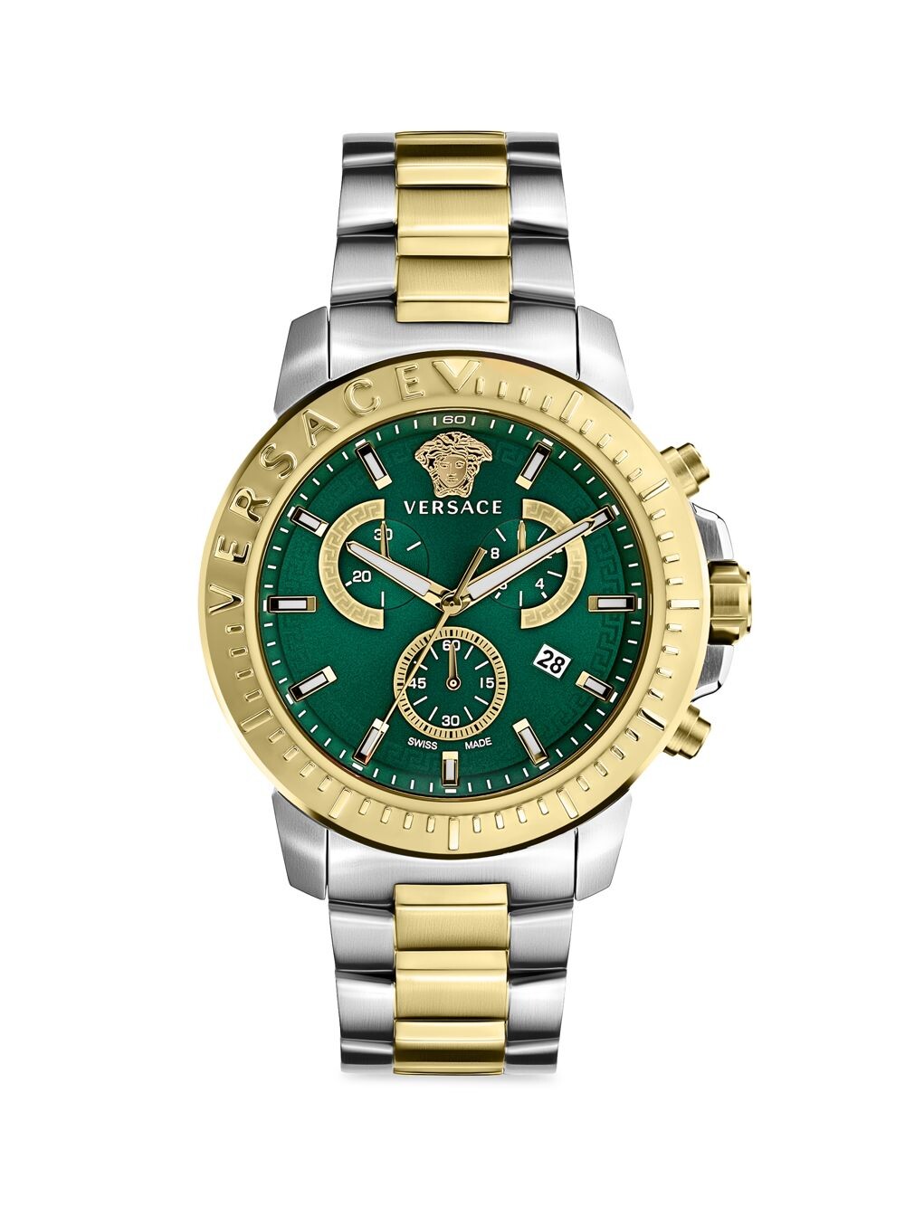 

Новые часы Chrono из нержавеющей стали Versace, зеленый