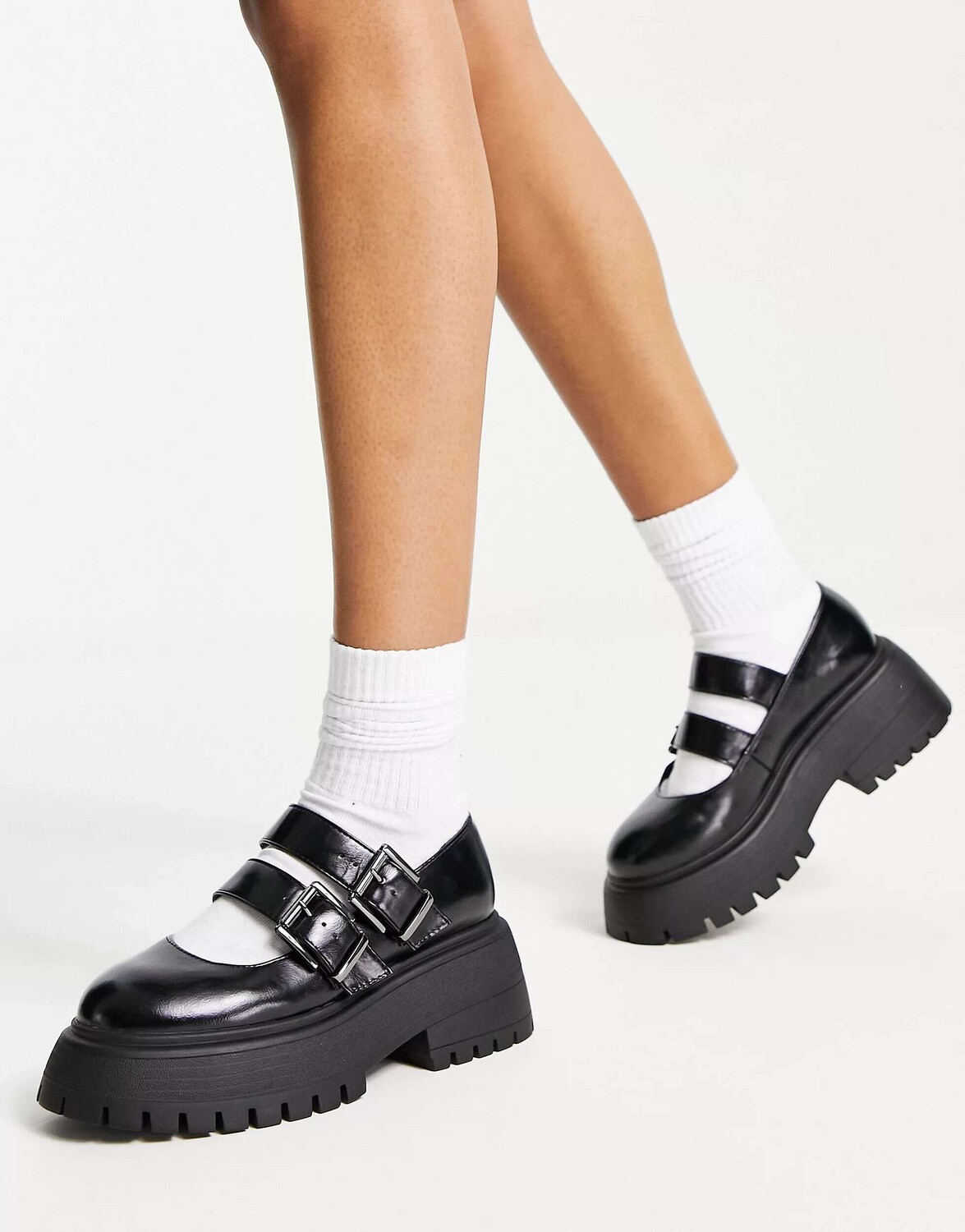 

Черные массивные туфли Мэри Джейн ASOS Mystic