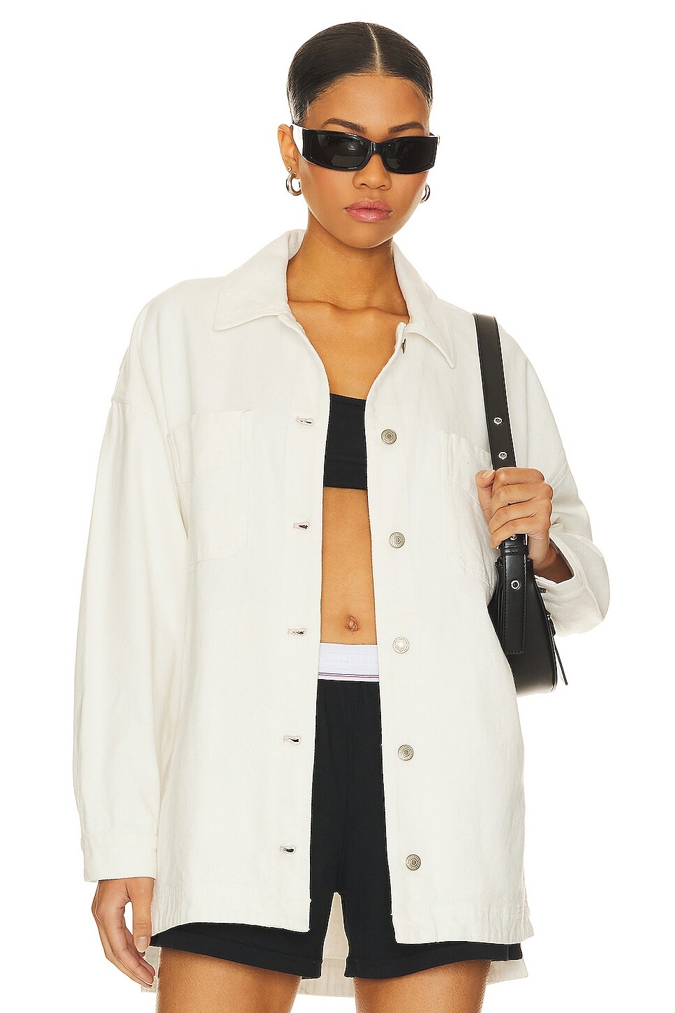 

Куртка Free People Madison City Twill In Optic White, цвет Optic White