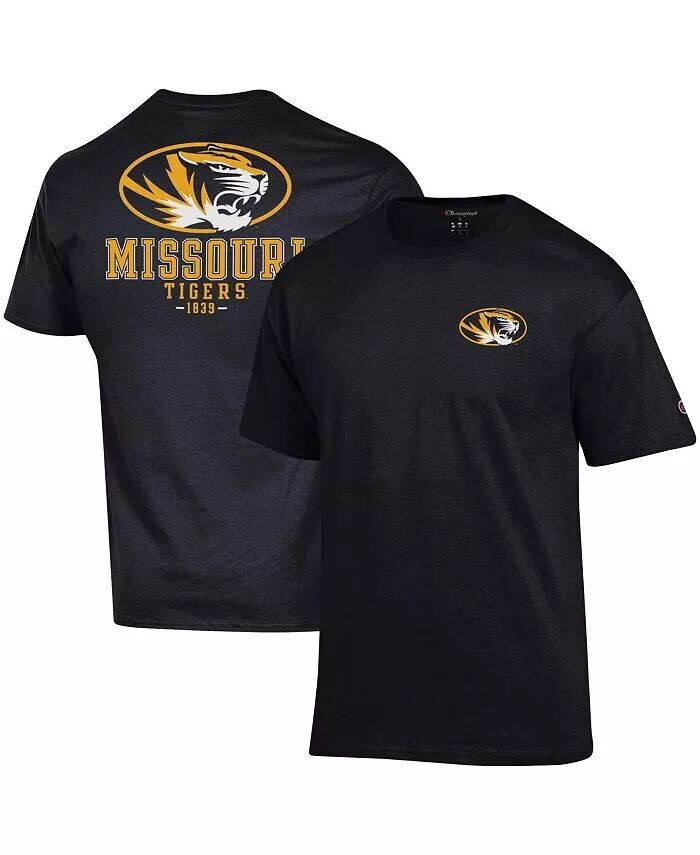 

Мужская черная футболка Missouri Tigers Stack 2-Hit Champion, черный