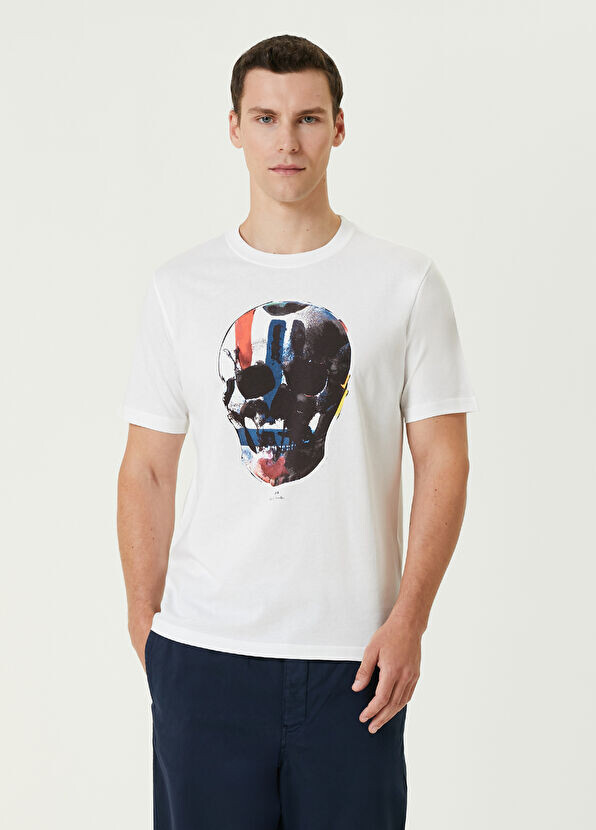 

Футболка из органического хлопка с рисунком Ps By Paul Smith, белый