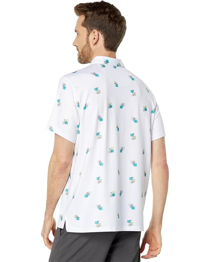 

Поло Original Penguin Golf Performance Heritage Print Tennis Polo, ярко-белый