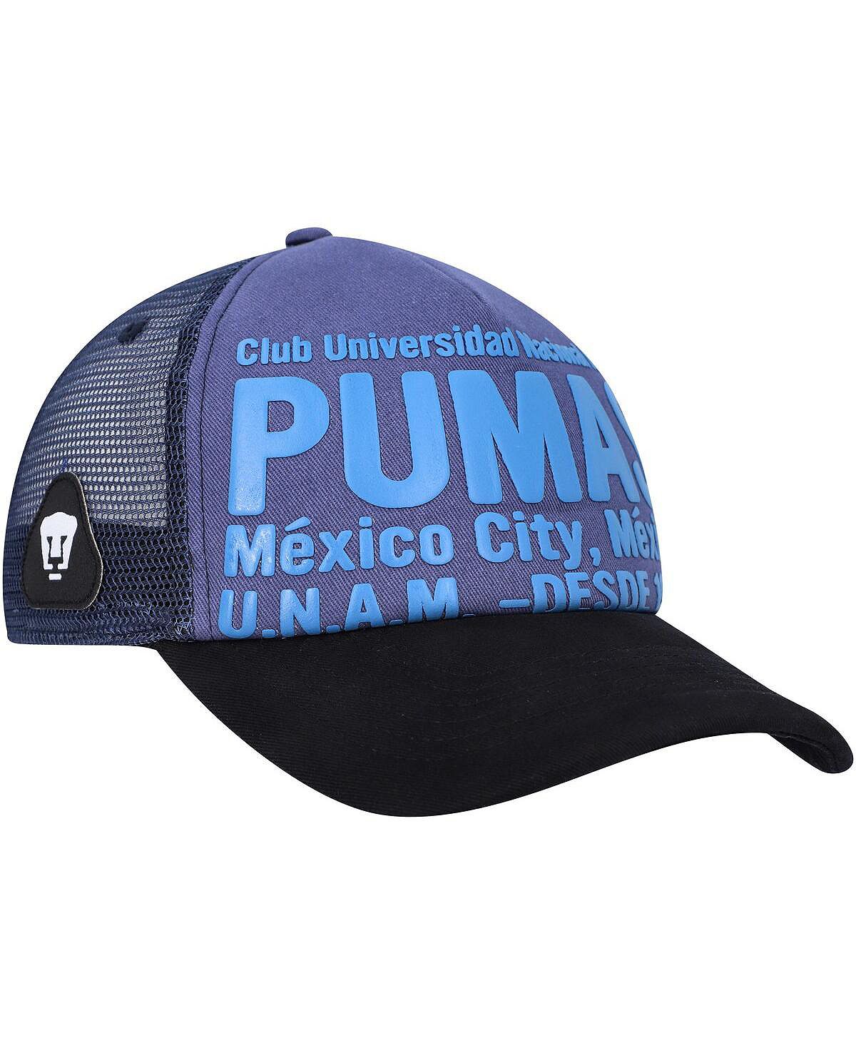 мужская синяя регулируемая шляпа cruz azul club gold fan ink Мужская темно-синяя бейсболка Pumas Club Gold Fan Ink