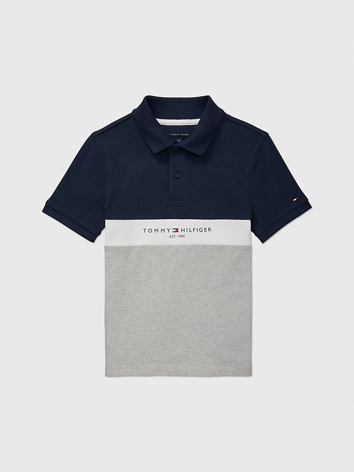 

Детская футболка-поло с цветными блоками Tommy Hilfiger