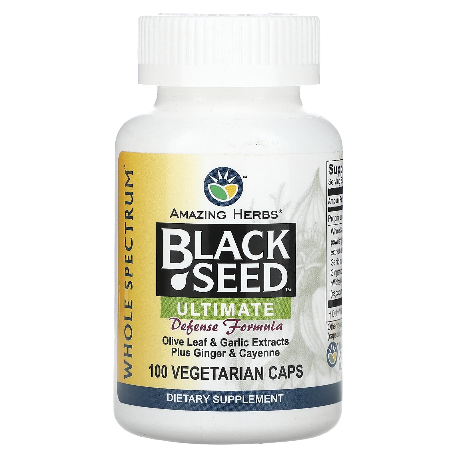 Amazing Herbs Черный тмин полного спектра Ultimate 100 капсул
