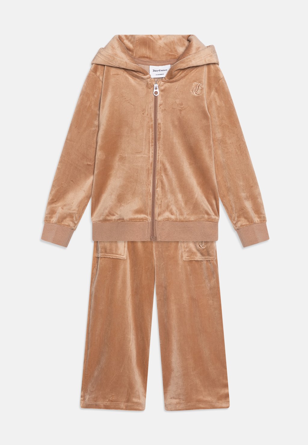 

Толстовка на молнии Zip Thru Hood And Straight Leg Set Juicy Couture, цвет warm taupe