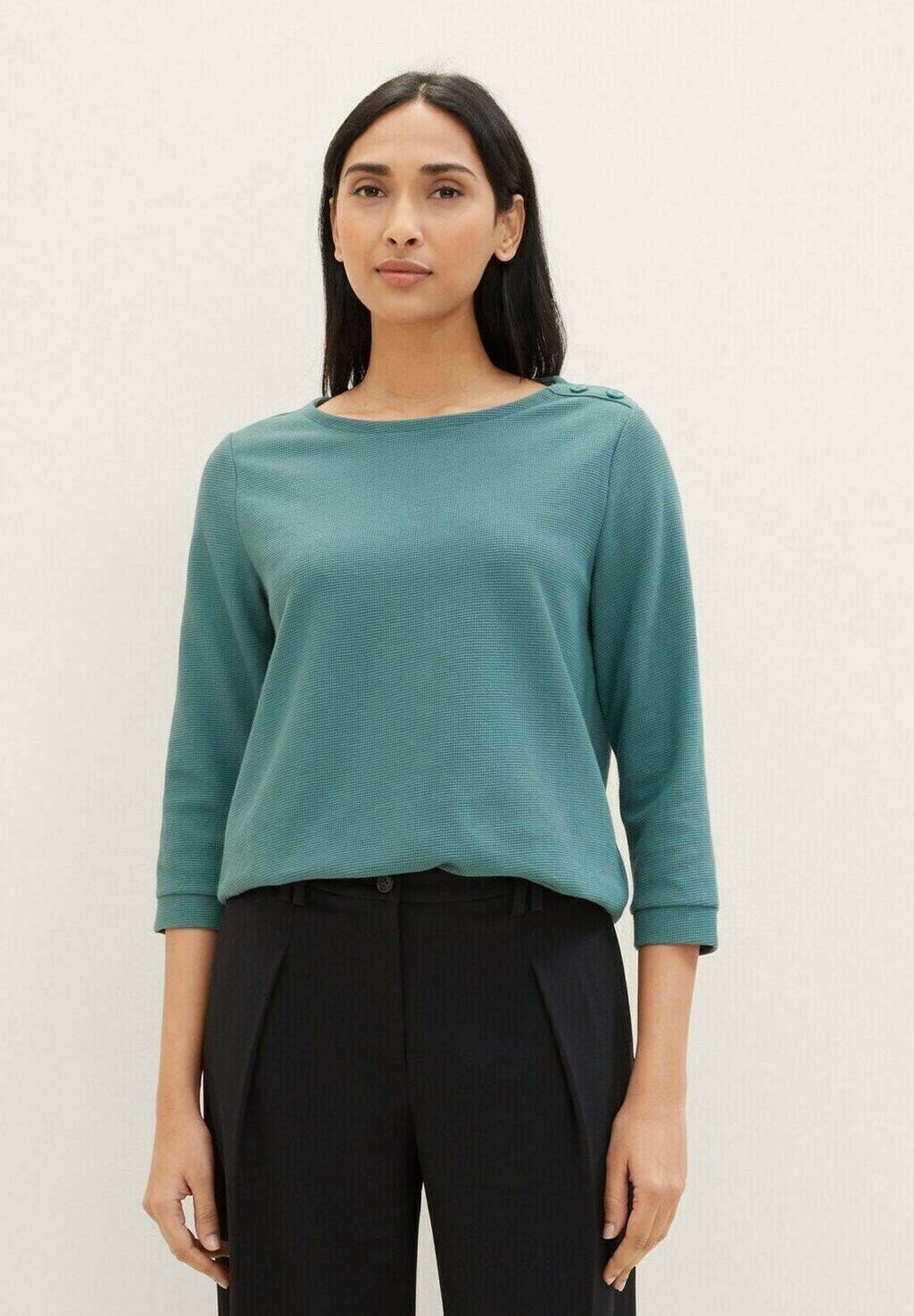 

Рубашка с длинным рукавом TOM TAILOR, цвет sea pine green