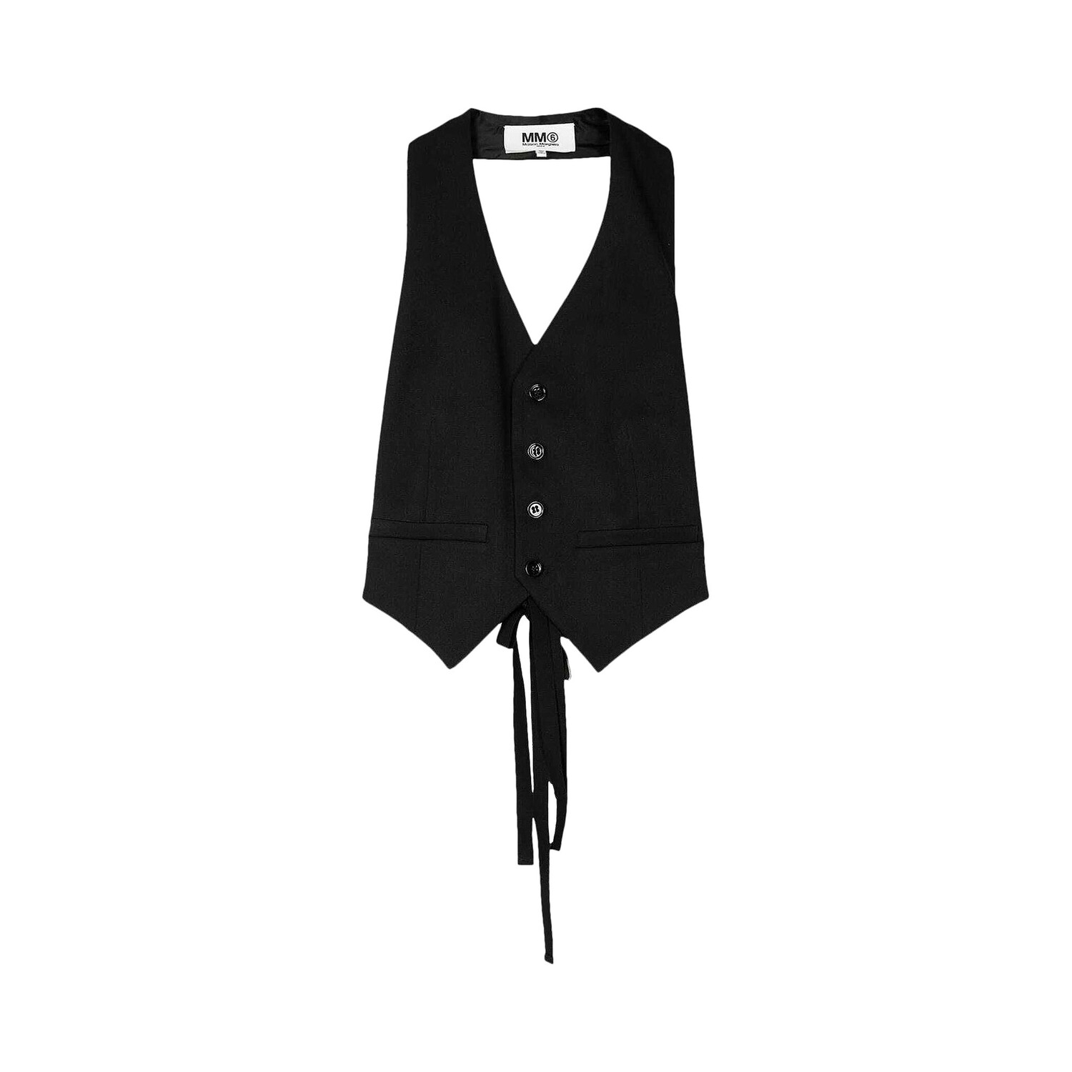 

MM6 Maison Margiela Жилет-халтер под смокинг, черный