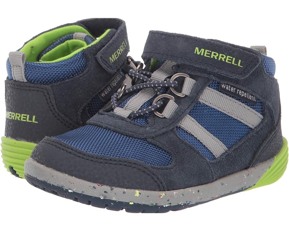 

Походные ботинки Merrell Bare Steps Ridge Jr.(Toddler), цвет Navy/Green