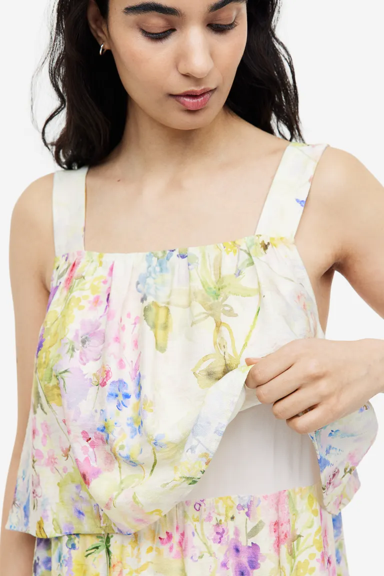 

Платье для кормящих мам с рюшами H&M, белый