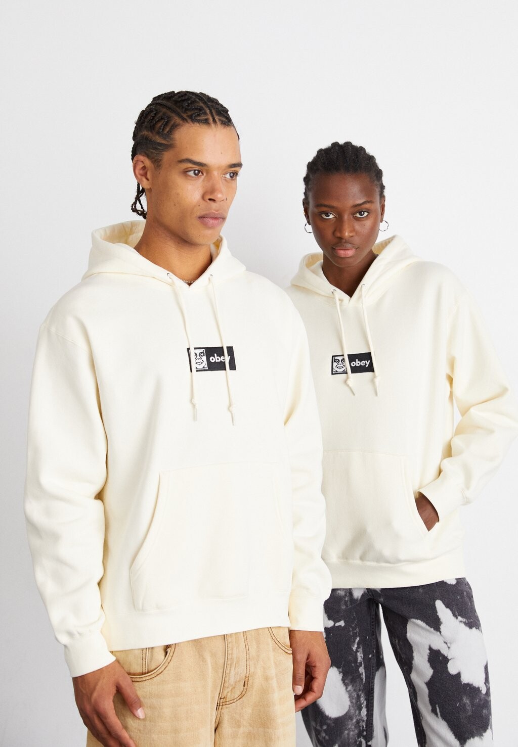 

Толстовка Obey Clothing КАПЮШОН С ВЫШИВКОЙ ICON, цвет unbleached