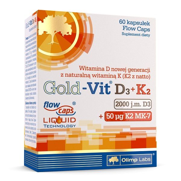 Препарат для укрепления костей Olimp Gold-Vit D3+K2, 30 шт