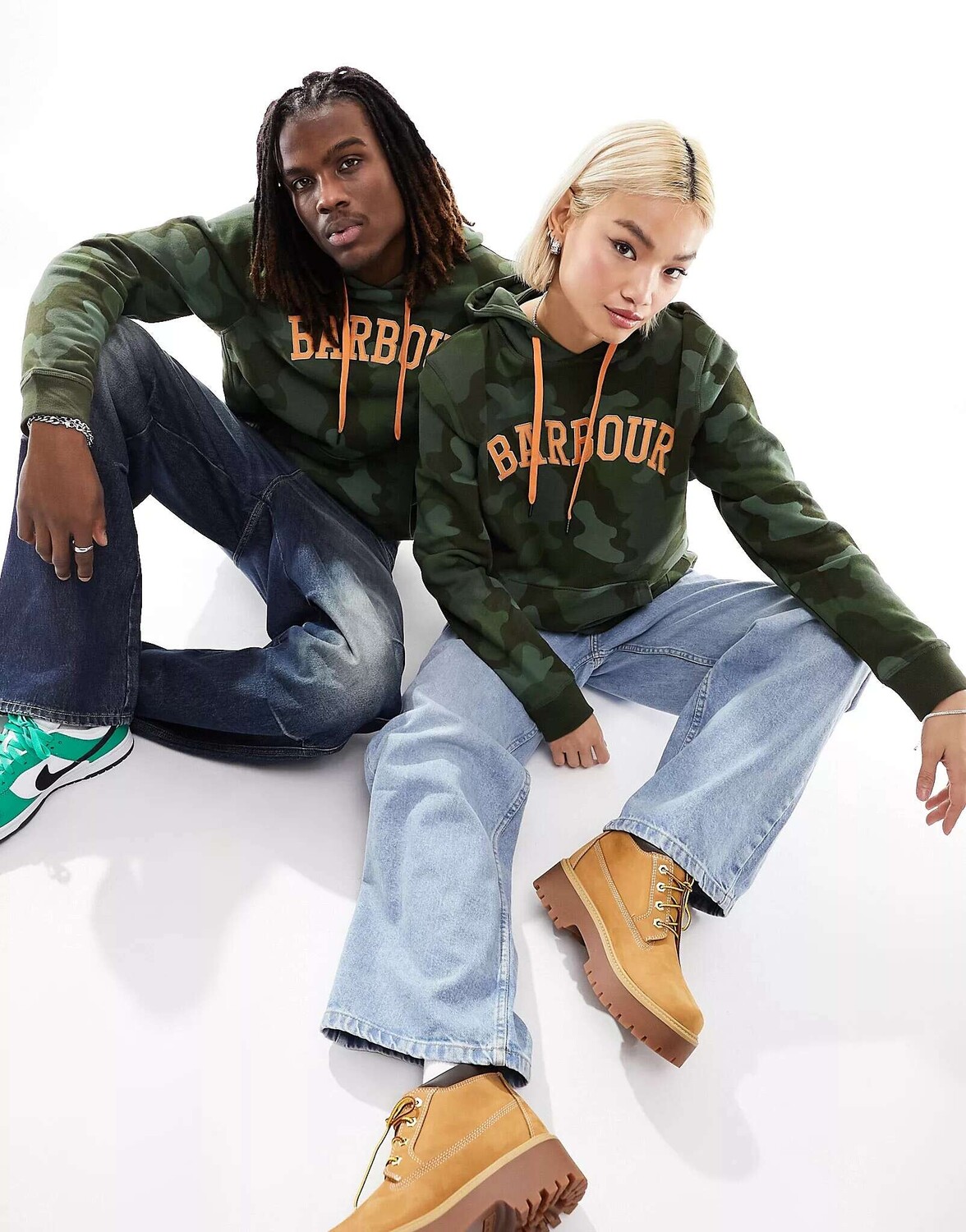 

Эксклюзивное камуфляжное худи унисекс с логотипом Barbour x ASOS