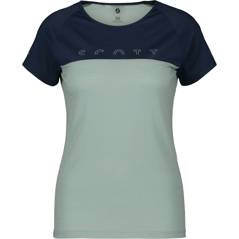 Женская футболка из шерсти мериноса с определенным силуэтом Scott, синий