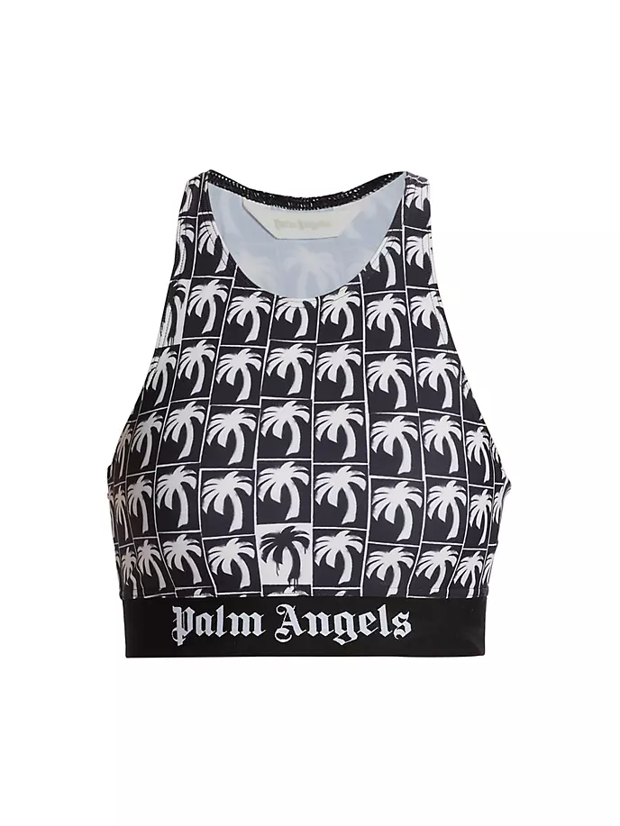 

Спортивный бюстгальтер в клетку Palm Palm Angels, белый
