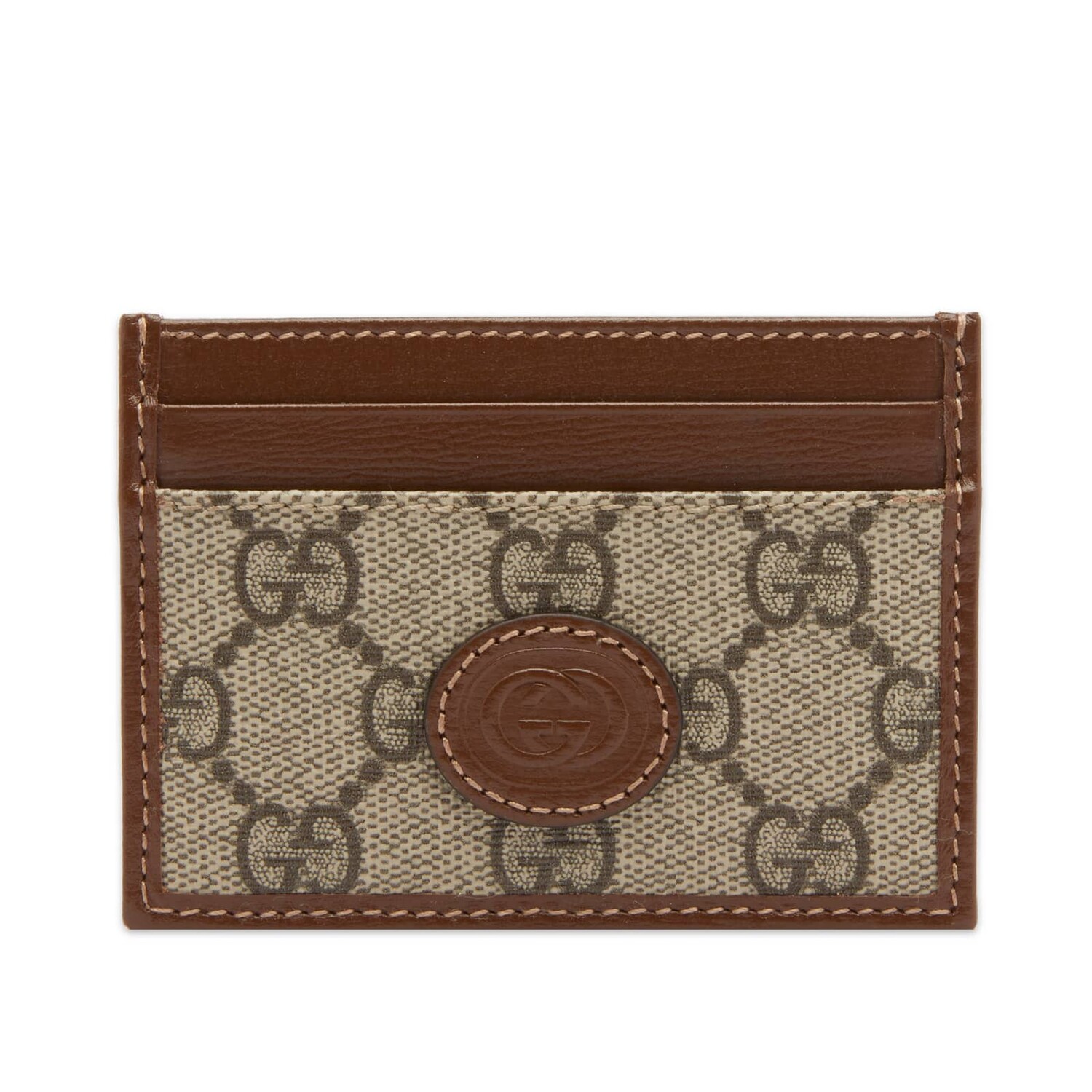 

Картхолдер Gucci Gg Supreme Oval, бежевый