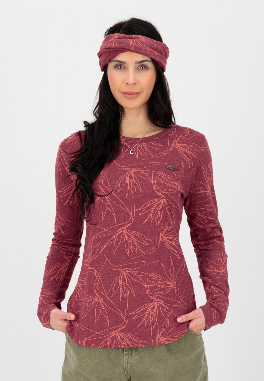 

Рубашка с длинным рукавом LEAAK B alife & kickin, цвет cranberry juice melange