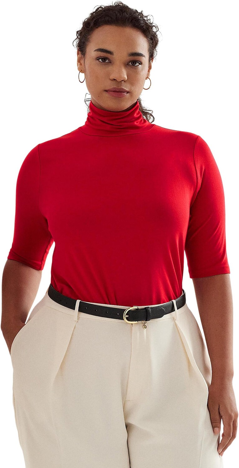 

Водолазка больших размеров из эластичного джерси LAUREN Ralph Lauren, цвет Martin Red