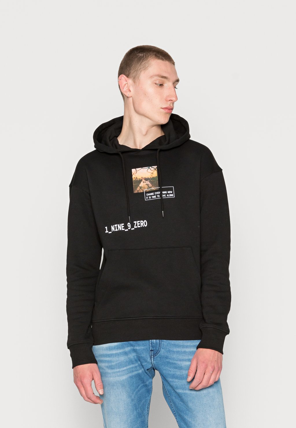 

Толстовка Jack & Jones, черный Jjscrawl Hood, черный