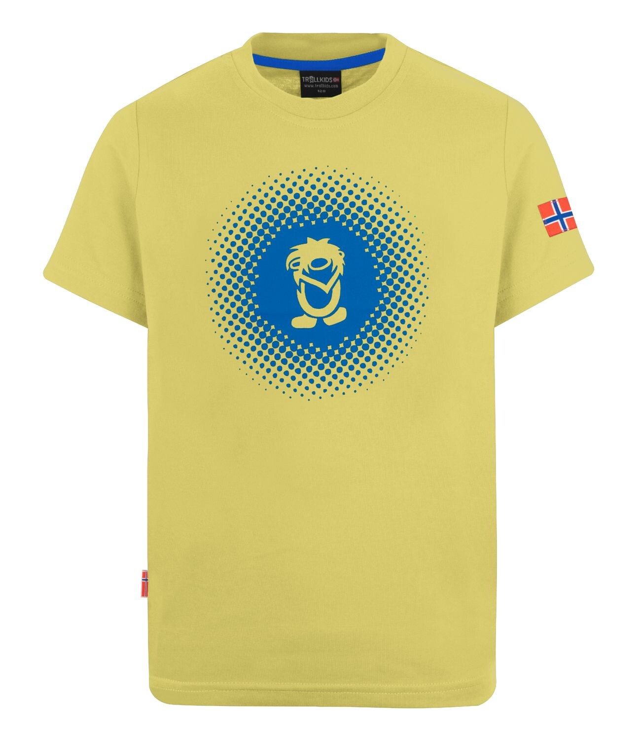

Спортивная футболка Trollkids Pointillism, цвет hazy yellow/glow blue