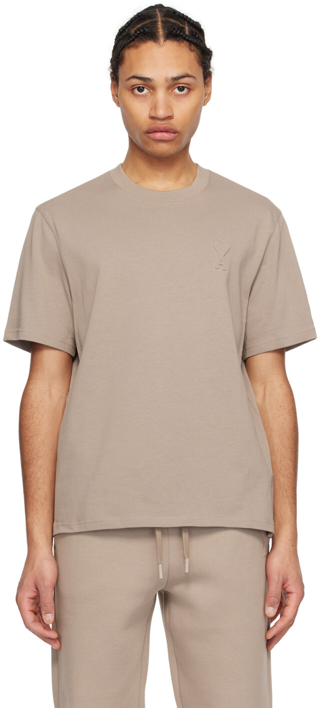 

Футболка Taupe Ami de Cœur Ami Paris, цвет Light taupe