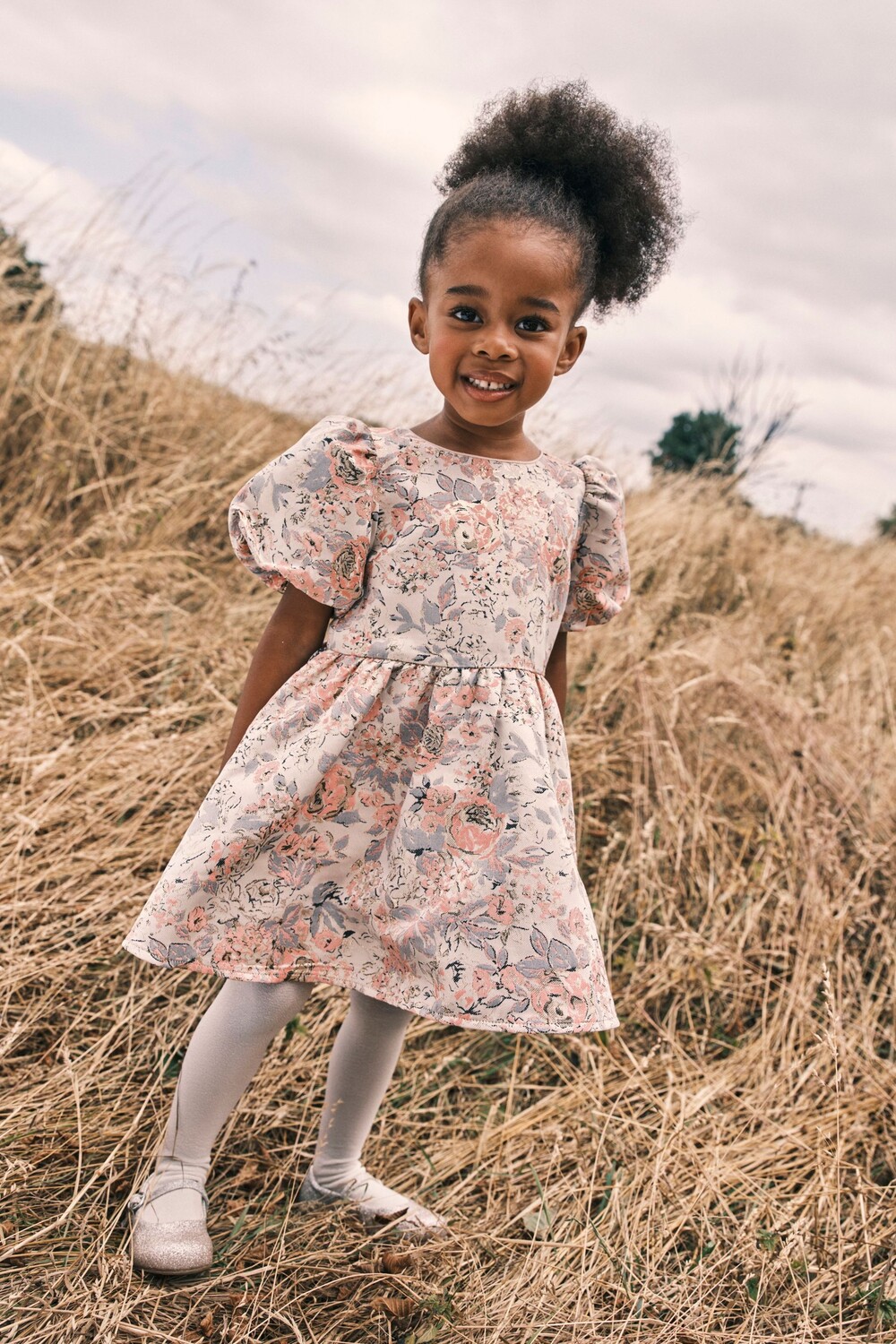 

Жаккардовое платье металлик Laura Ashley, розовый