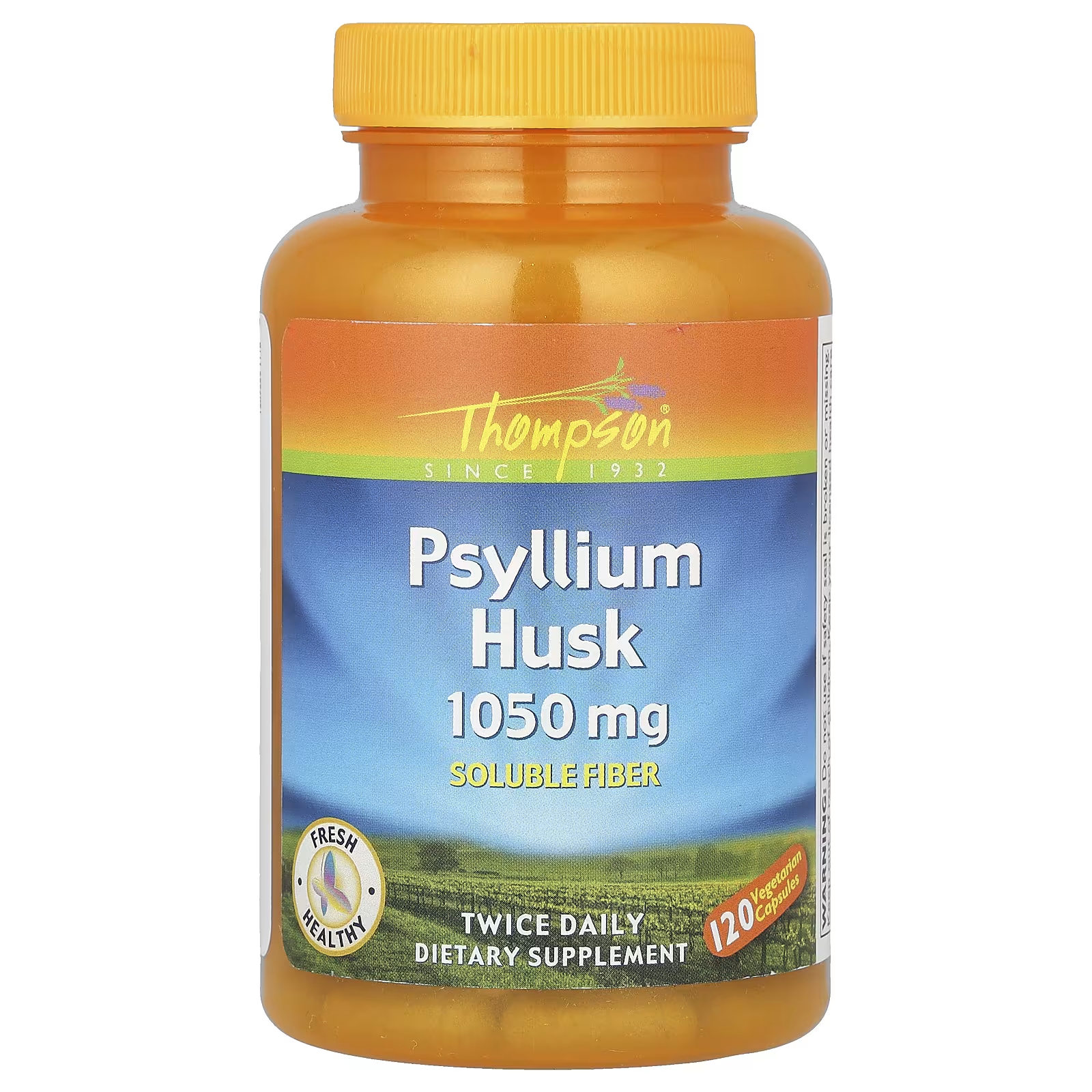 Thompson Psyllium Husk 1050 мг, 120 вегетарианских капсул (525 мг на капсулу)