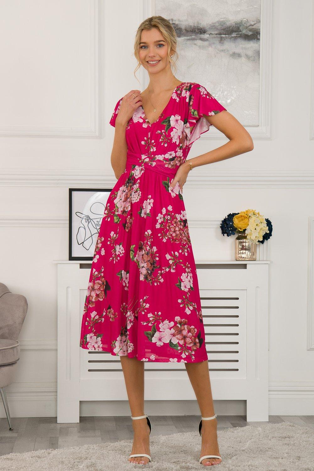 Платье миди с запахом Sarina Jolie Moi, розовый