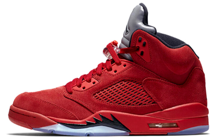 

Jordan 5 Retro Красные замшевые кроссовки