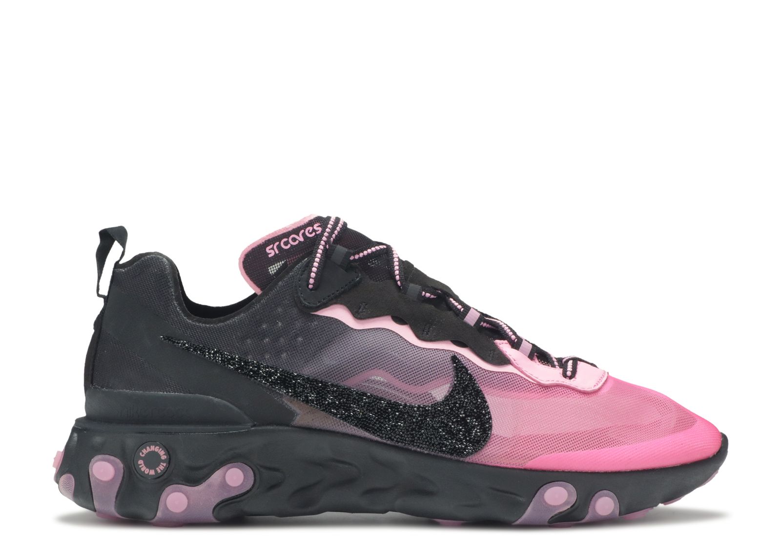 Кроссовки Nike Swarovski X Sneaker Room X React Element 87 'Breast Cancer Awareness', розовый