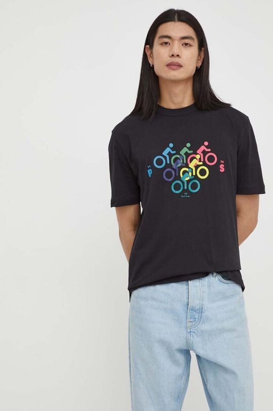 

Хлопковая футболка PS Paul Smith, черный