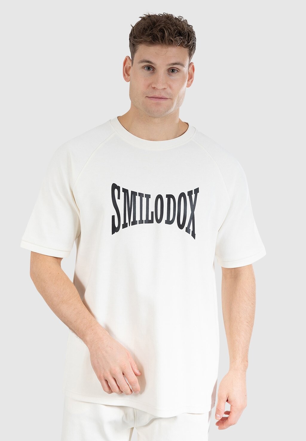 

Футболка с принтом Smilodox, цвет creme