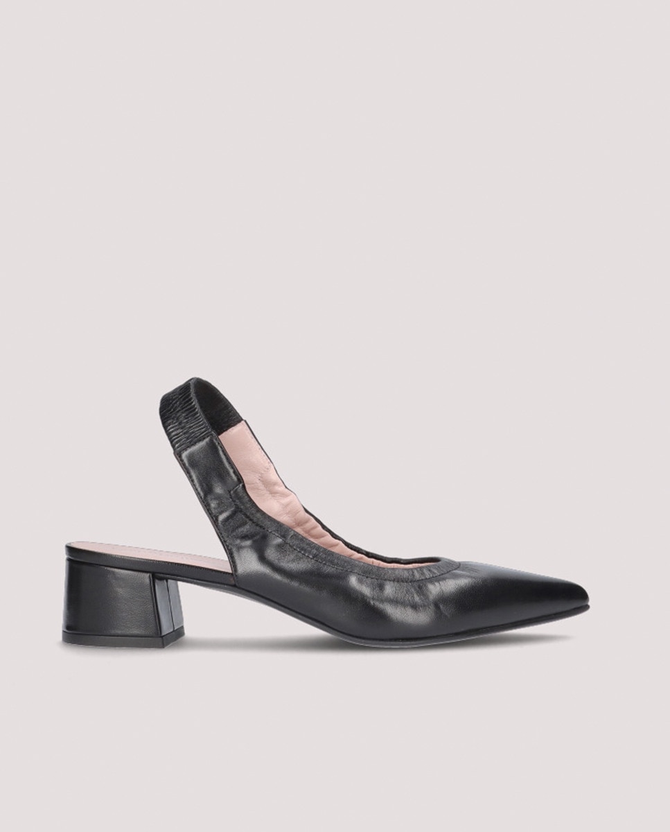 Женские туфли-лодочки с пяткой на пятке из черной кожи наппа Pretty Ballerinas, черный цена и фото