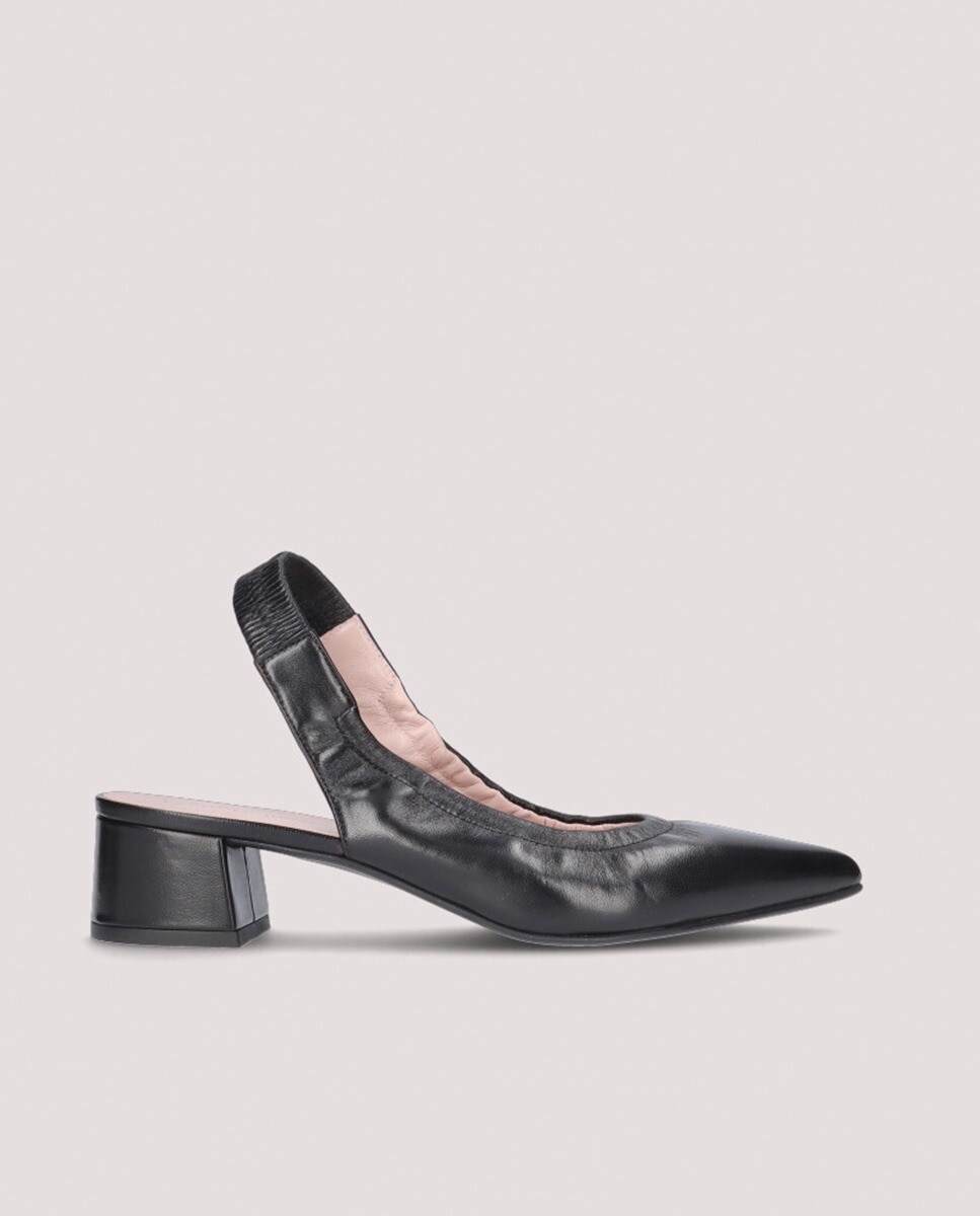 

Женские туфли-лодочки с пяткой на пятке из черной кожи наппа Pretty Ballerinas, черный