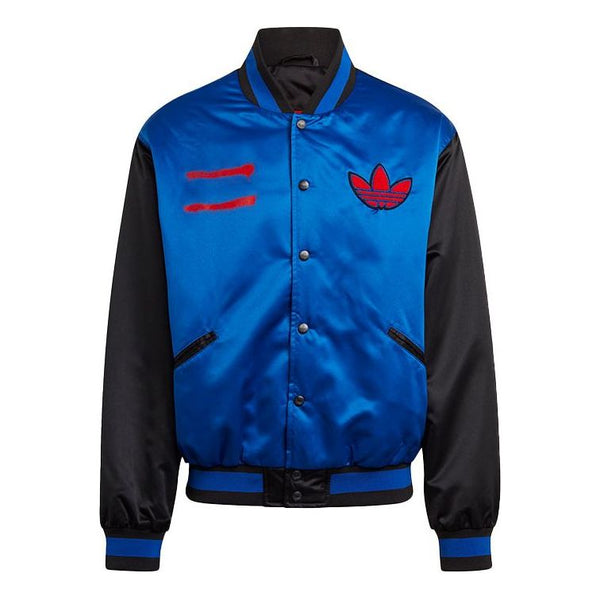 Куртка adidas originals Run-dmc Collegiate logo Printing Colorblock Jacket Blue, синий