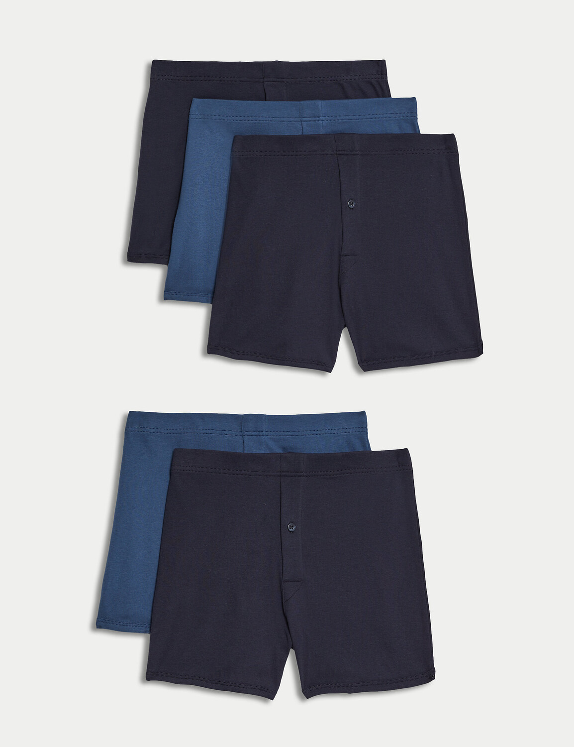 

5 шт. плавок из чистого хлопка Marks & Spencer, синий микс