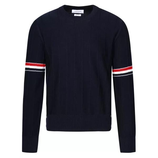 

Свитер blue virgin wool sweater Thom Browne, черный