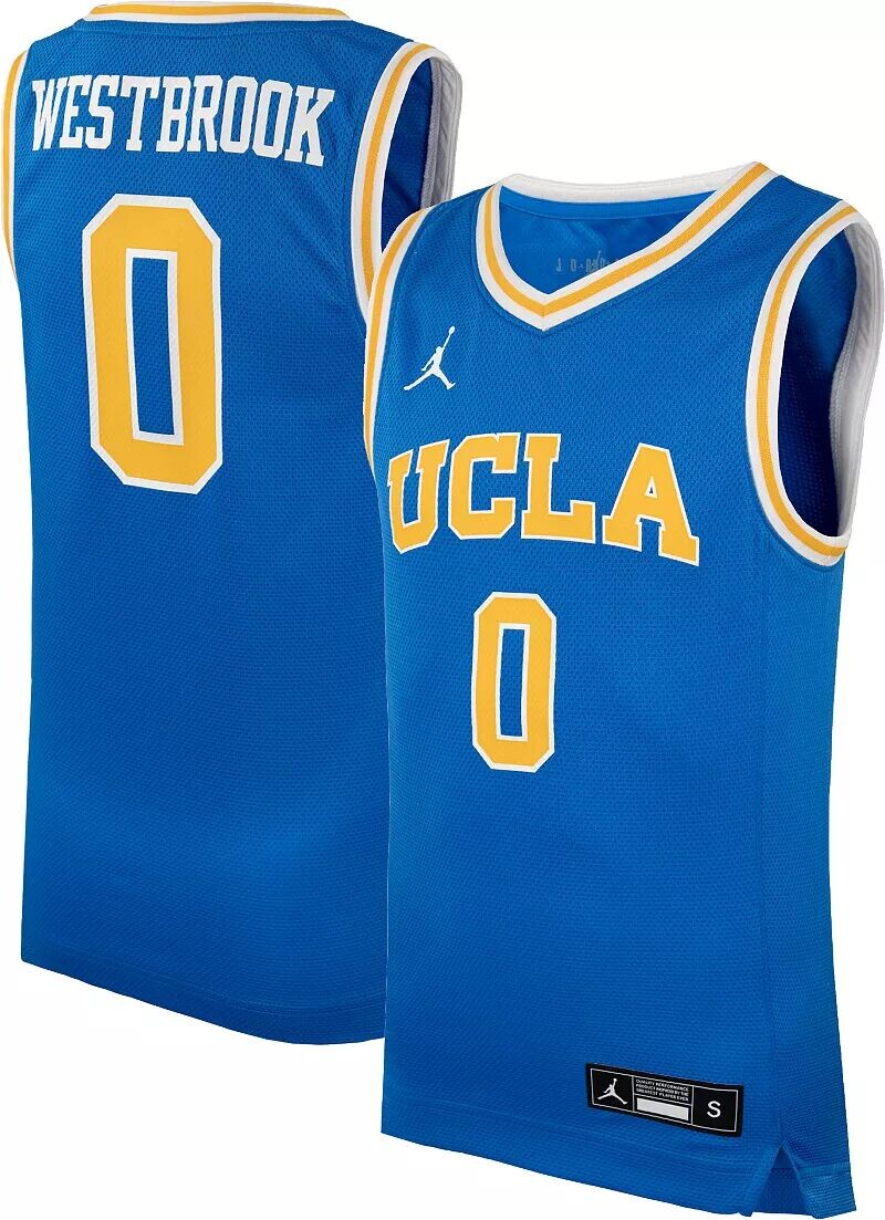 

Jordan Youth UCLA Bruins Рассел Уэстбрук № 0 Голубая копия баскетбольной майки