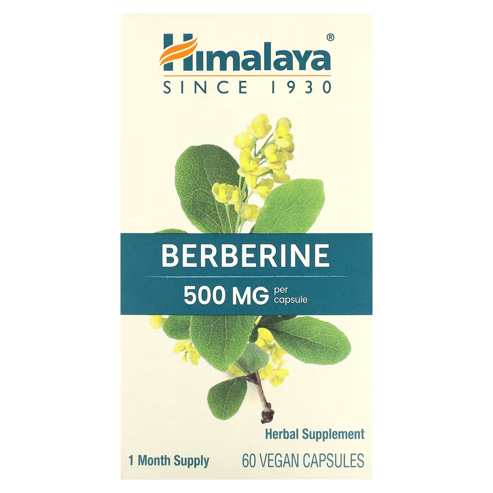 Берберин Himalaya, 500 мг, 60 веганских капсул