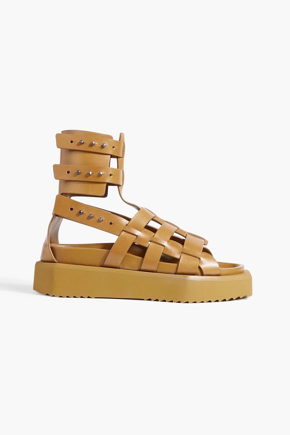 

Кожаные босоножки на платформе Turbo Cyclops Spartan RICK OWENS, горчичный