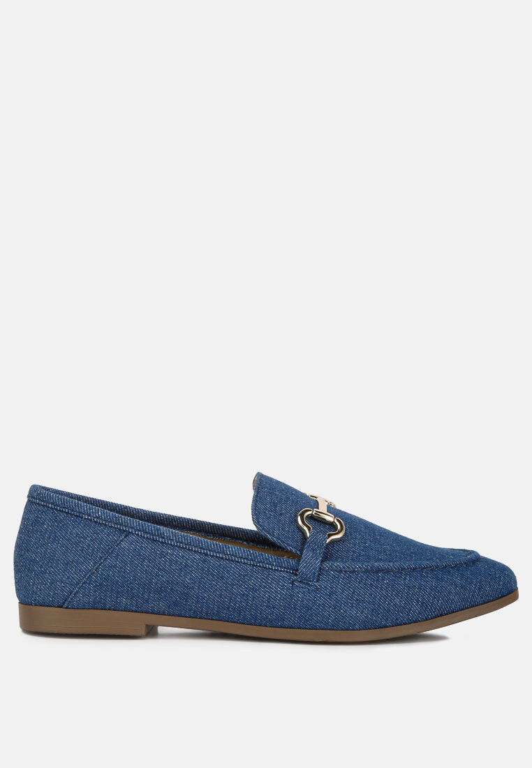 

лоферы на плоской подошве Jiro с деталями Horsebit London Rag, цвет Denim