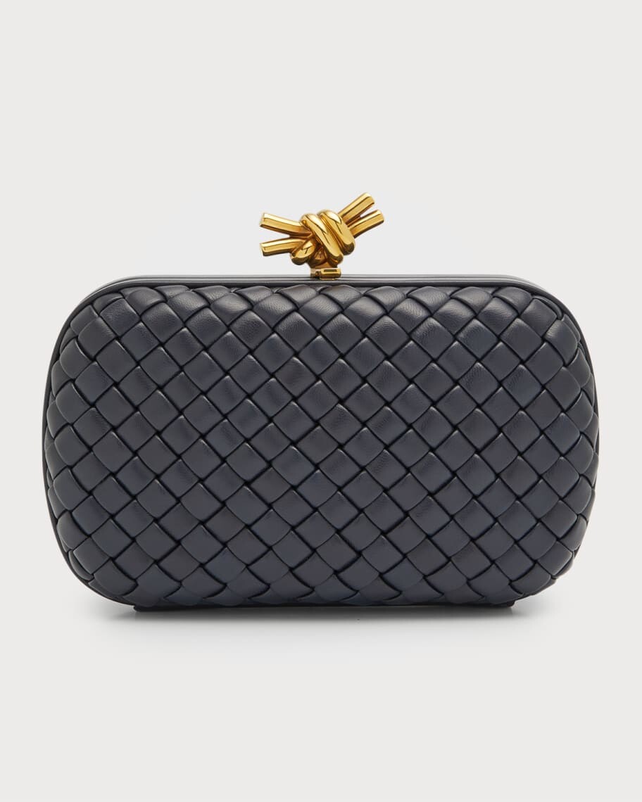 

Сумка-клатч из плетеной кожи ягненка с подкладкой и узлом Bottega Veneta