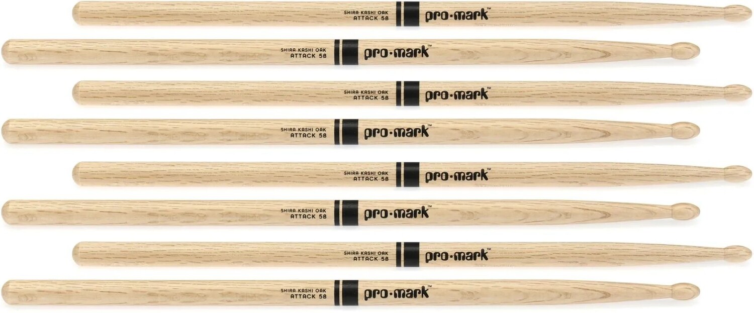 

Барабанные палочки Promark Classic Attack — Дуб Шира Каши — 5B — Деревянный наконечник — 4 шт.
