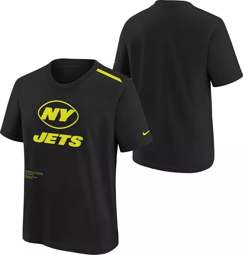 

Черная футболка Nike Youth New York Jets 2023 Volt