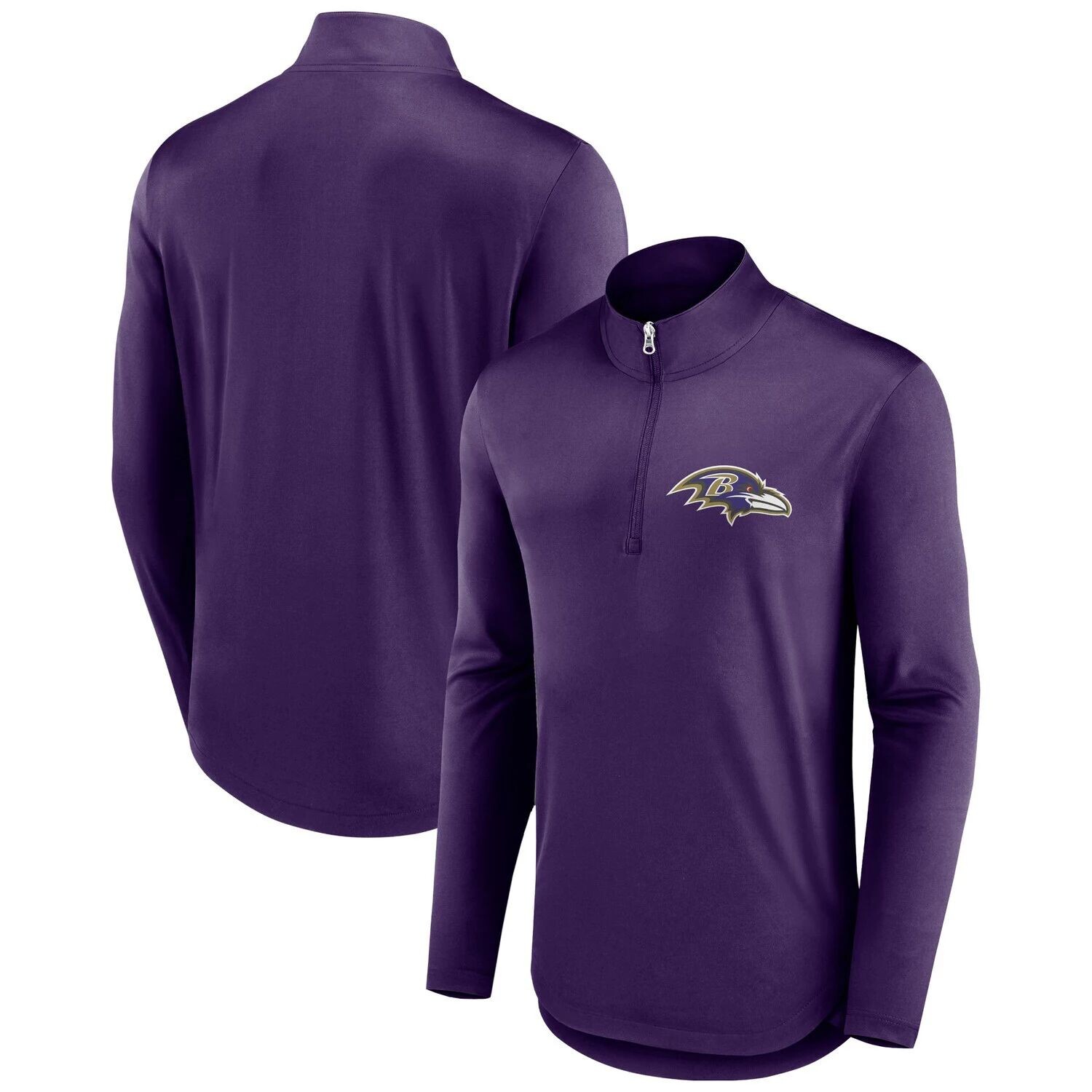 

Мужская фиолетовая футболка Baltimore Ravens Tough Minded с молнией четверть Fanatics, Фиолетовый