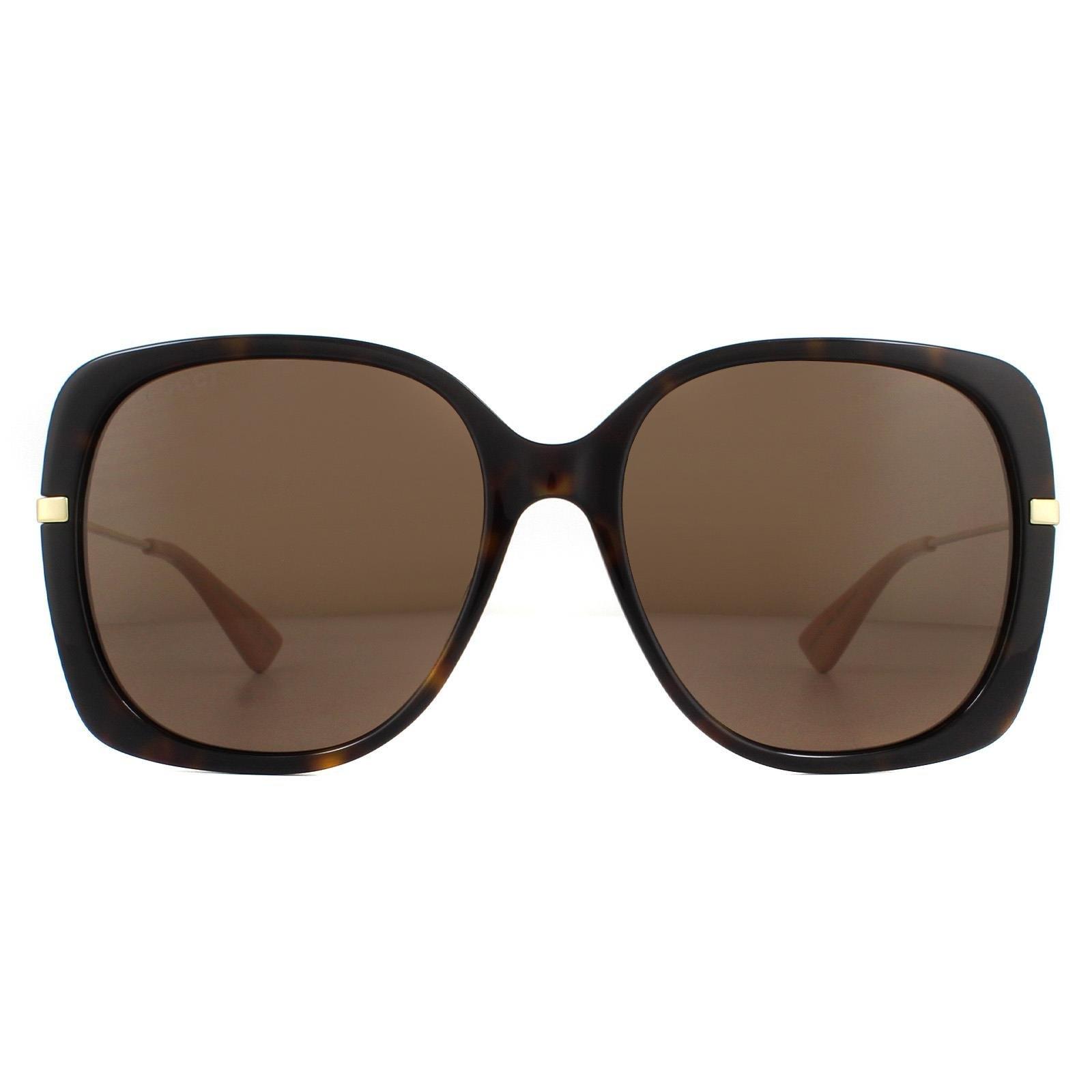 цена Квадратные темные гаванно-коричневые солнцезащитные очки Gucci, коричневый