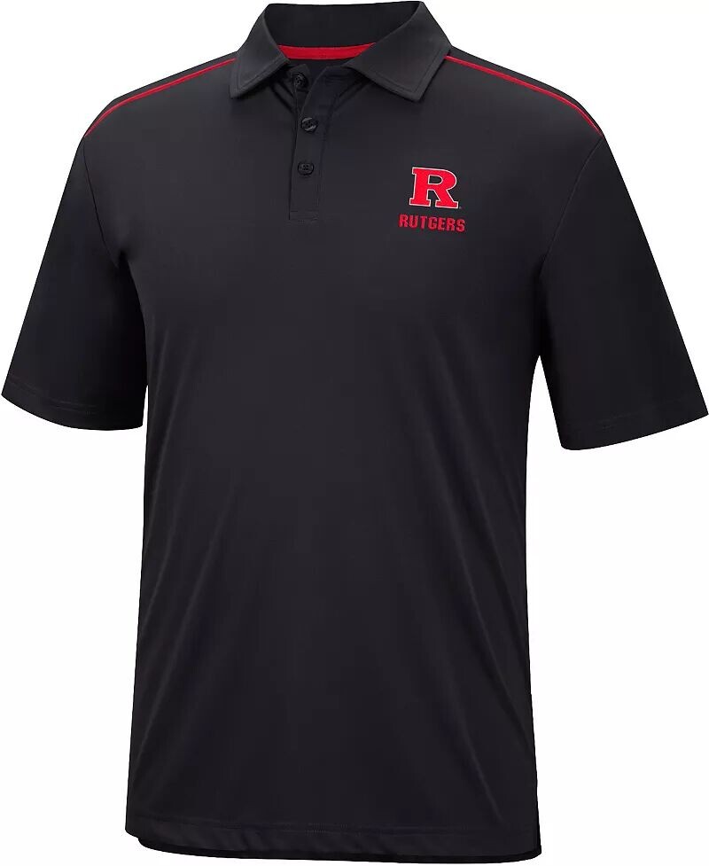 

Colosseum Мужская черная футболка-поло Rutgers Scarlet Knights