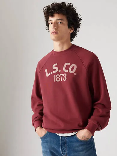 

Толстовка с круглым вырезом реглан и графическим принтом Levi's, красный