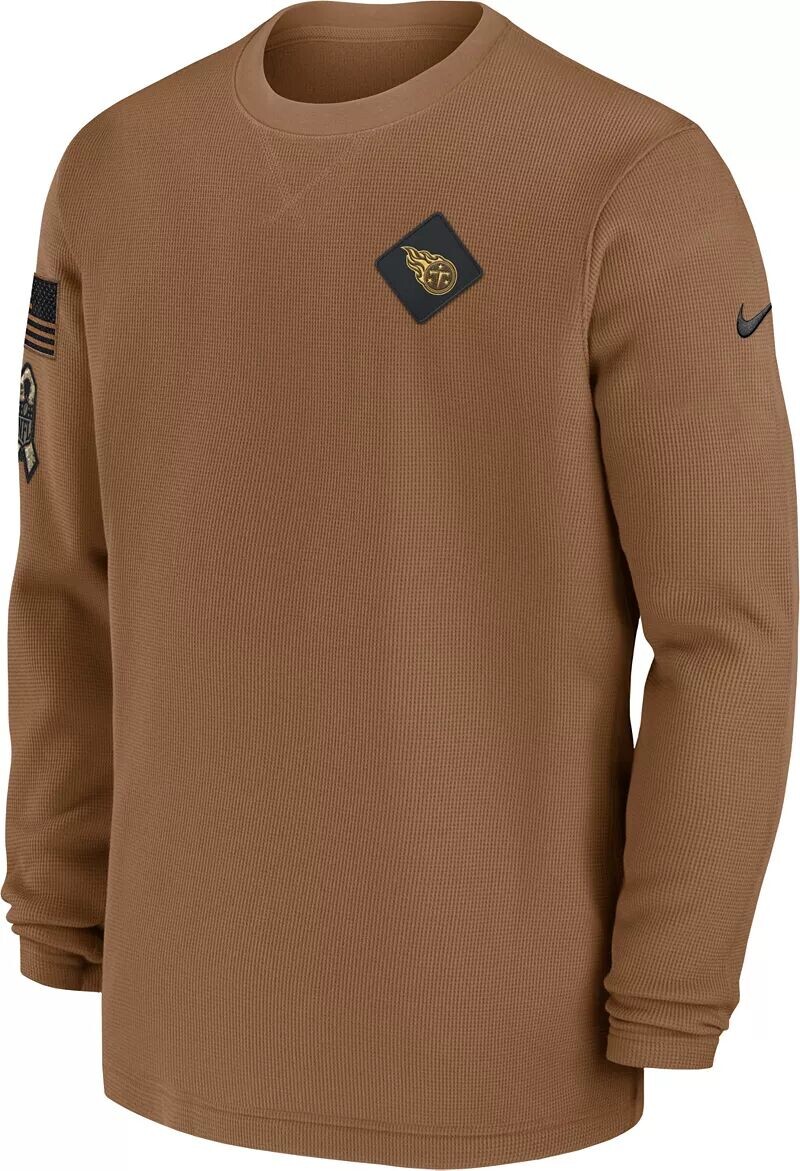 

Лонгслив Nike Tennessee Titans 2023 Salute to Service, коричневый