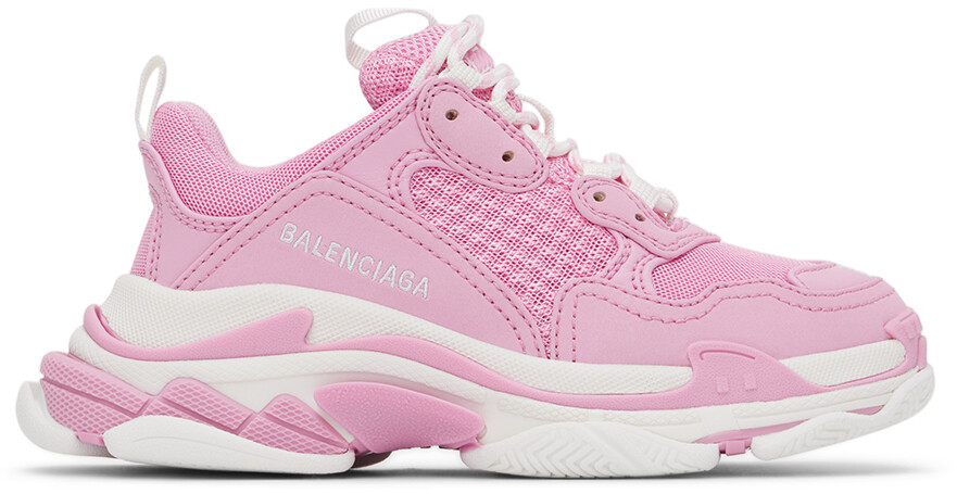 

Balenciaga Kids Детские розовые кроссовки Triple S
